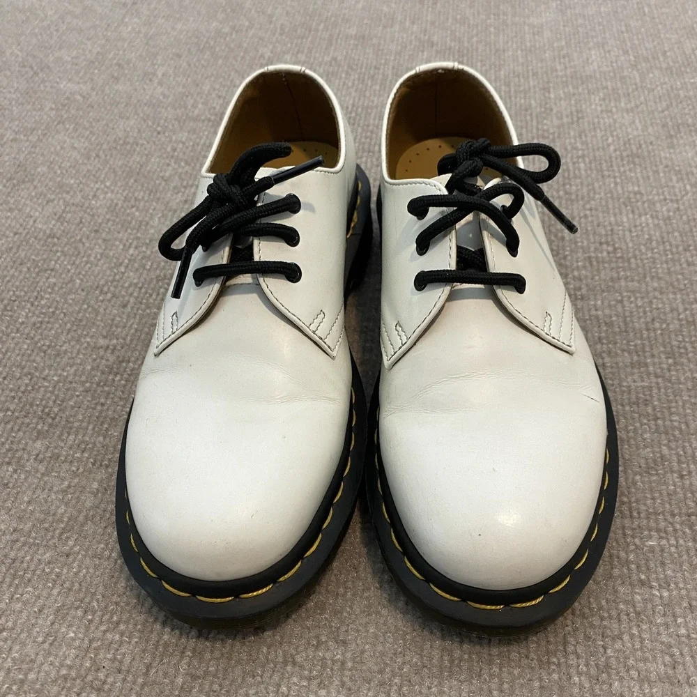 Dr. Martens 1461 Shoes Mens 6 Womens 5 White Leather Lace Up Casual Oxfords